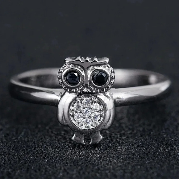"925 Silver Plated 3A CZ Cute Ring for Men Women, FB16FA1042 - Picture 1 of 6